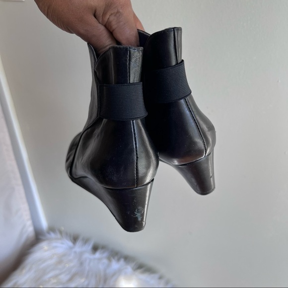 Vaneli black faux leather boots shoes size 9.5M - Picture 11 of 16